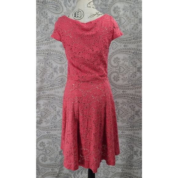 Anthropologie Maeve women's Dayflower lace dress pink small Coquette Feminine - Picture 4 of 12